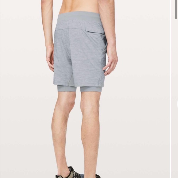 Lululemon T.H.E. Short Nulux Liner 7" Heather Allover Sea Salt Light Cast Small - Picture 3 of 8